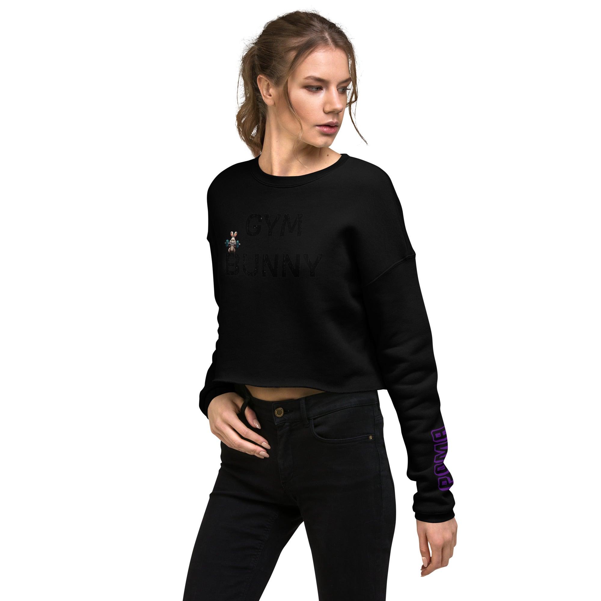 'Gym Bunny' Cropped Sweatshirt - POMA Graphics