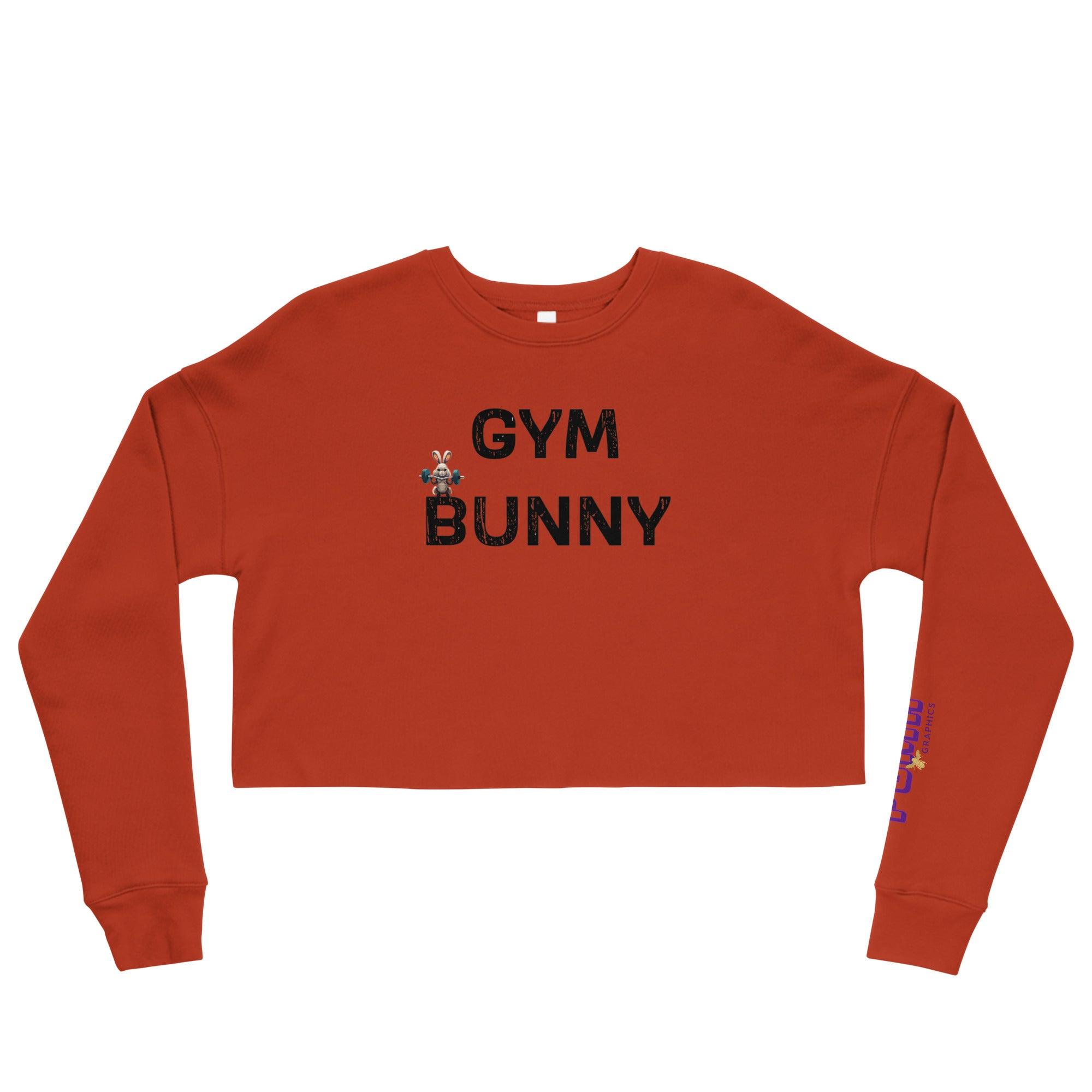 'Gym Bunny' Cropped Sweatshirt - POMA Graphics