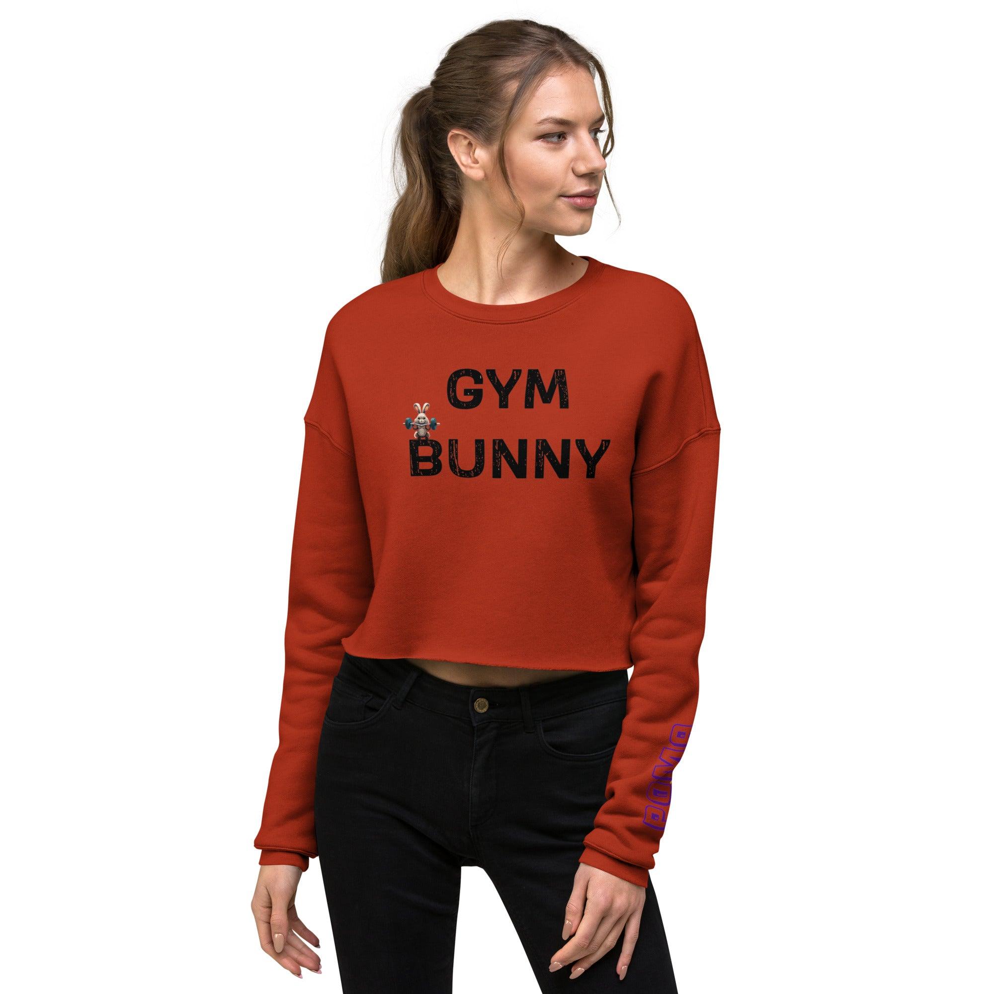 'Gym Bunny' Cropped Sweatshirt - POMA Graphics