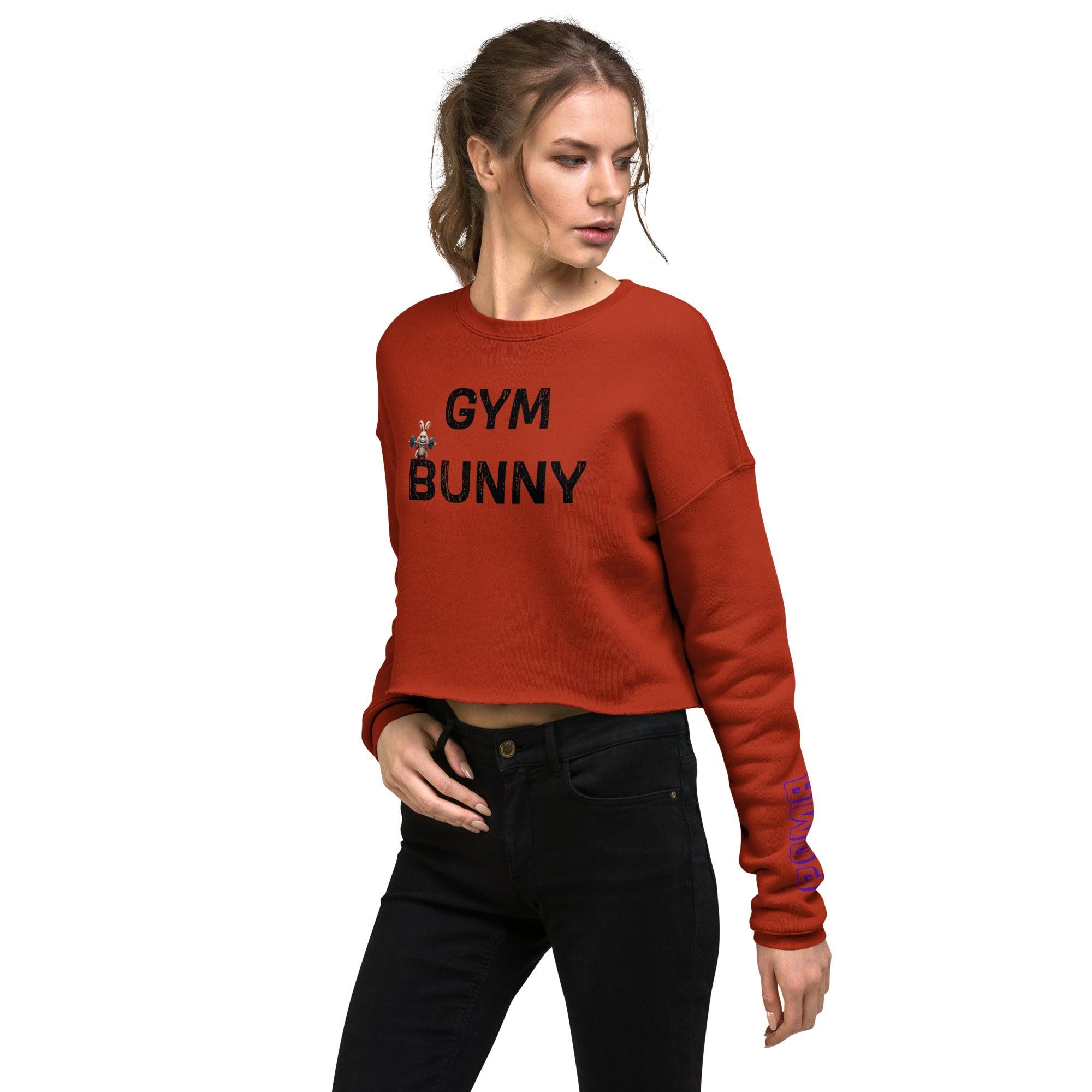 'Gym Bunny' Cropped Sweatshirt - POMA Graphics