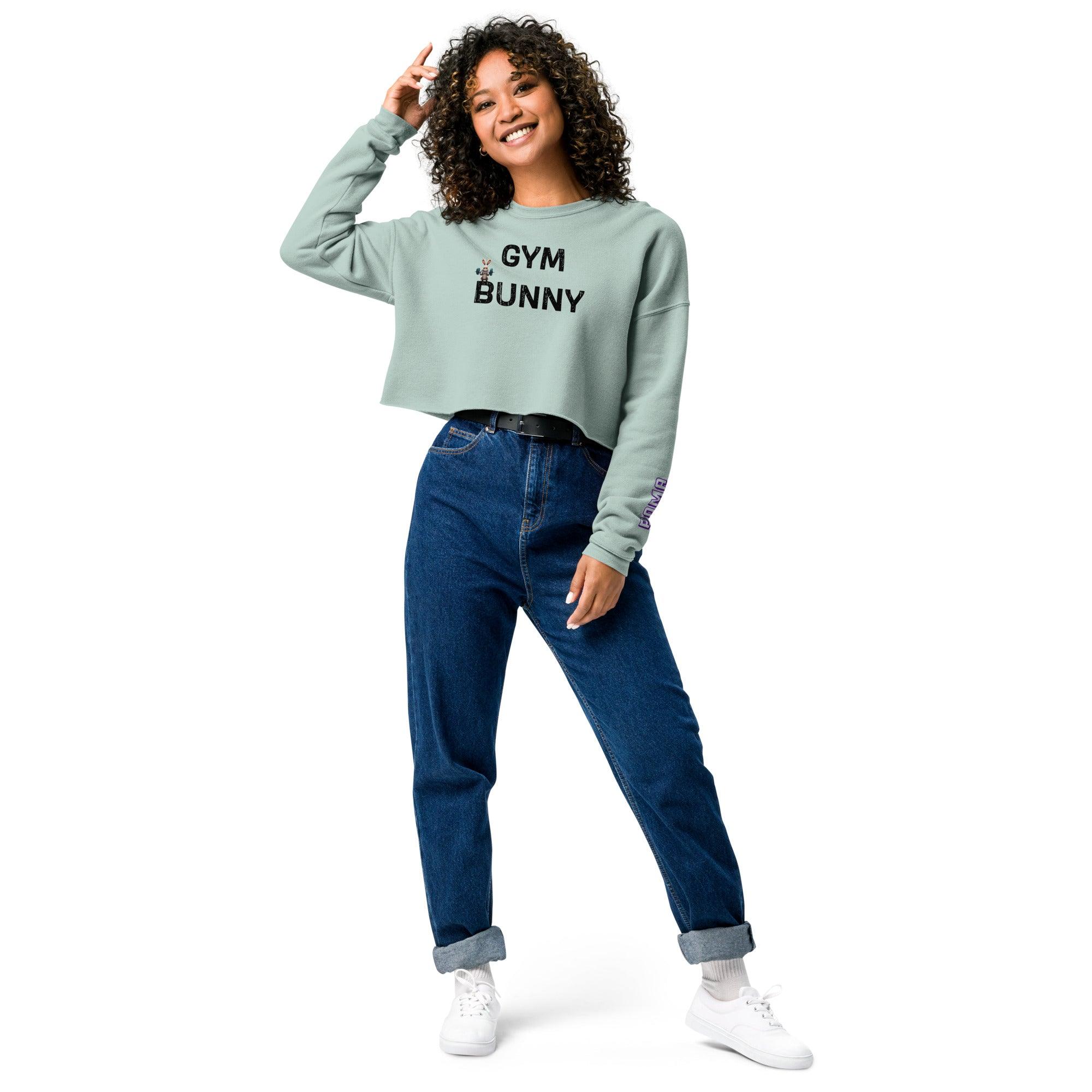 'Gym Bunny' Cropped Sweatshirt - POMA Graphics