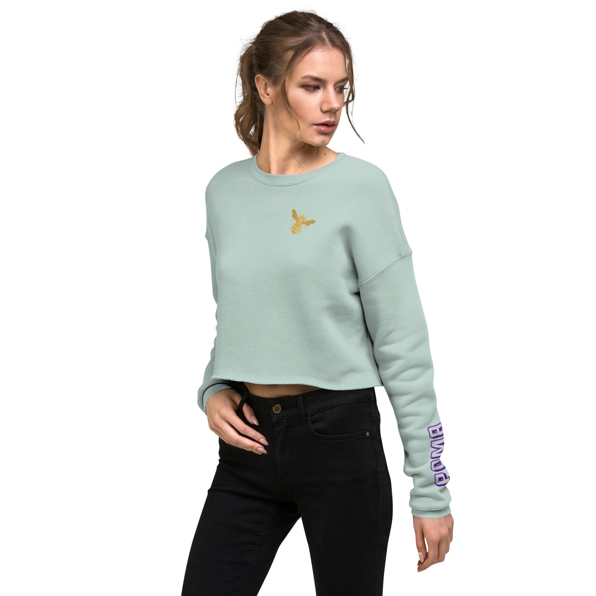 'Gold Edition Bee' Cropped Sweatshirt - POMA Graphics