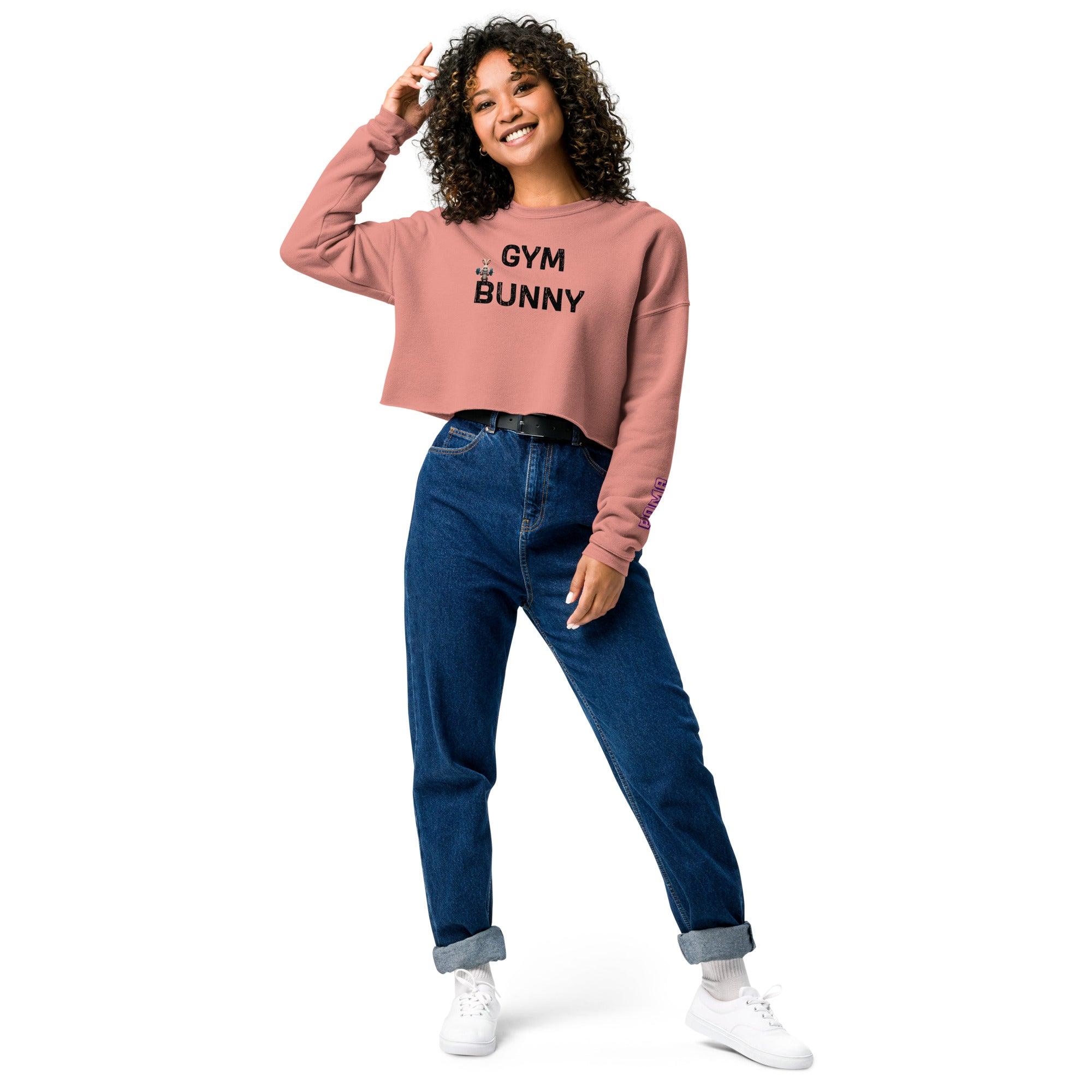 'Gym Bunny' Cropped Sweatshirt - POMA Graphics