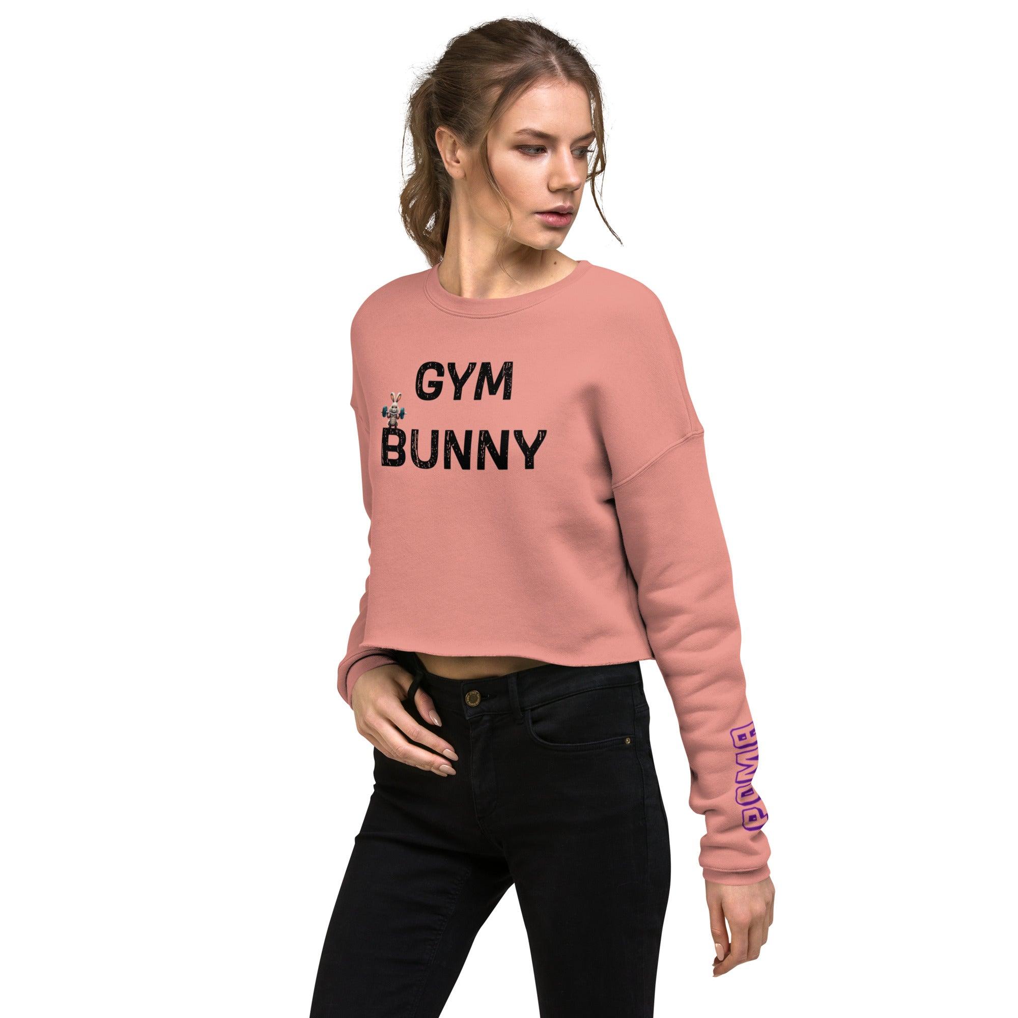 'Gym Bunny' Cropped Sweatshirt - POMA Graphics