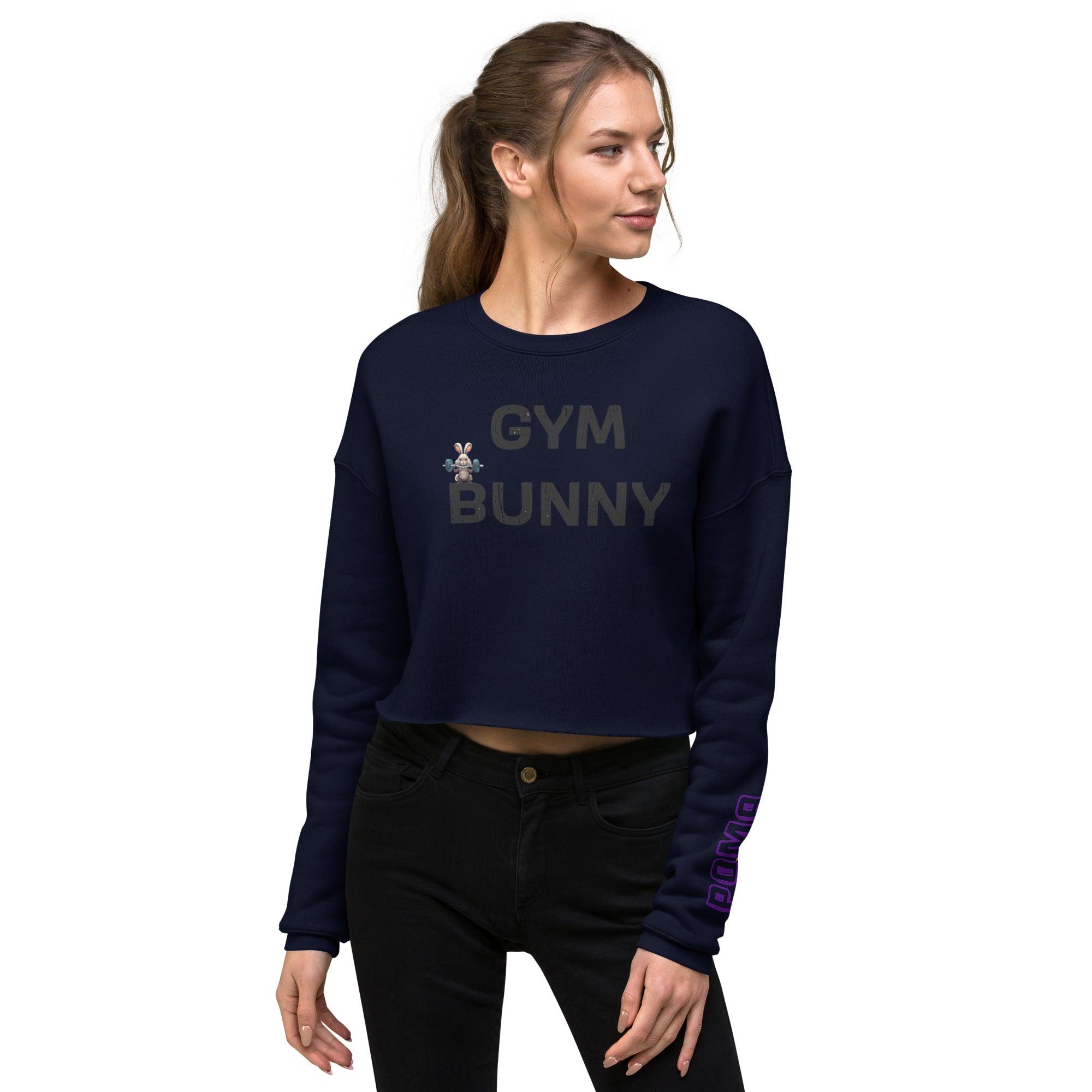 'Gym Bunny' Cropped Sweatshirt - POMA Graphics