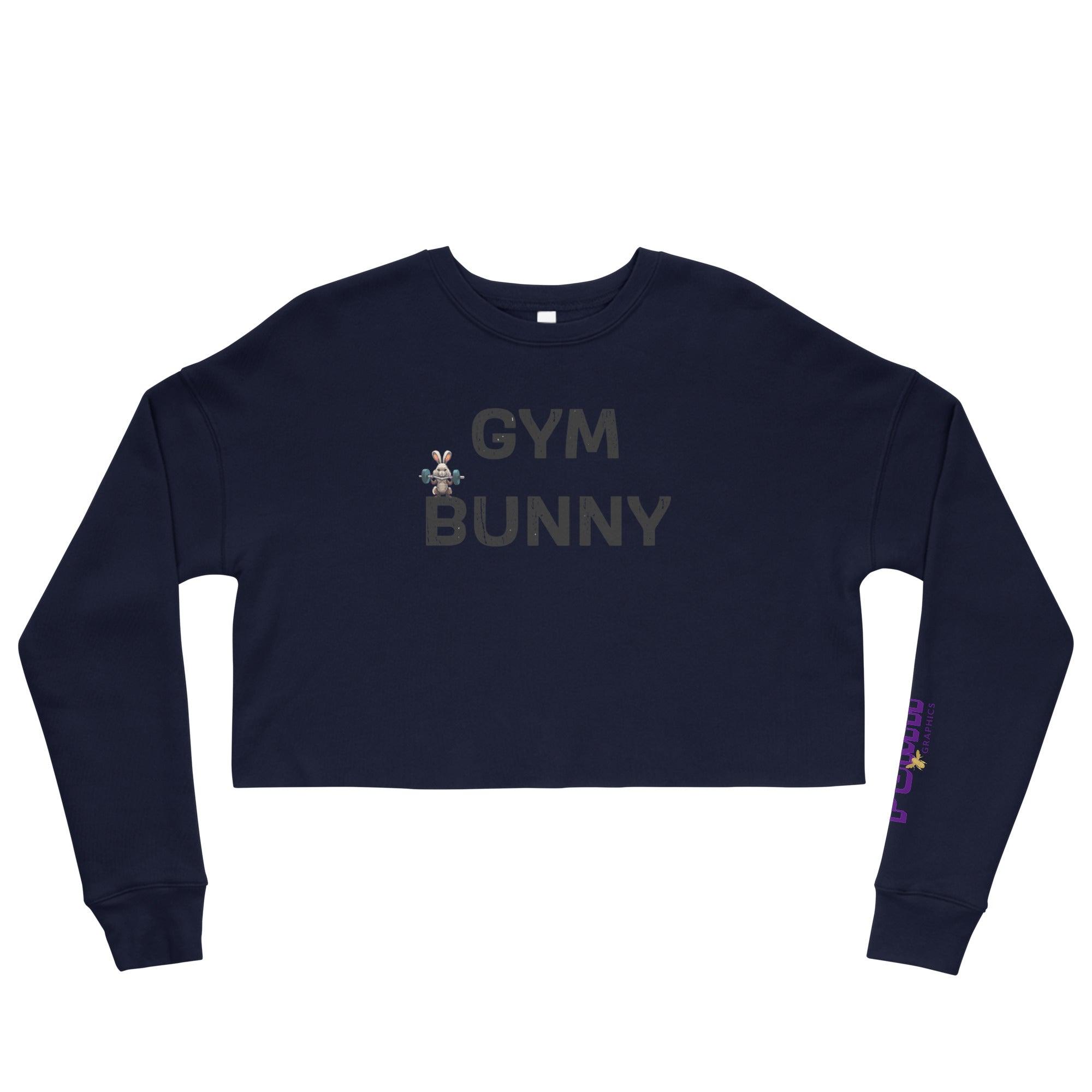 'Gym Bunny' Cropped Sweatshirt - POMA Graphics