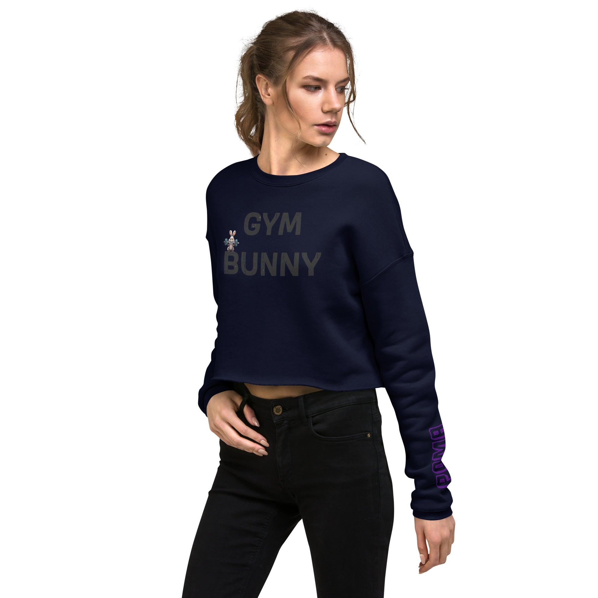 'Gym Bunny' Cropped Sweatshirt - POMA Graphics